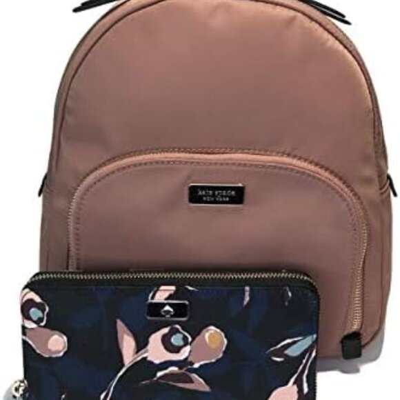 kate spade Handbags - Kate Spade Dawn Sparrow Backpack handbag and Dawn Paper Rose Zip Wallet Bundle